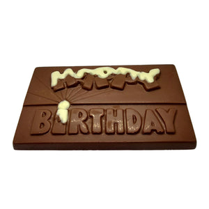 Happy Birthday Milk Chocolate Block